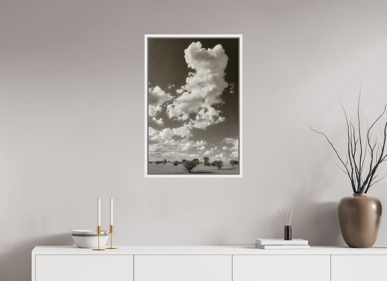20 x 30″, L+XL White Floater Frame SKY THOUGHTS