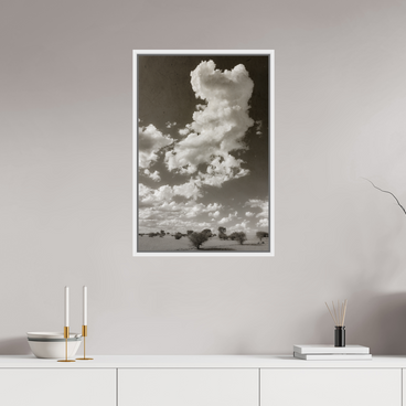 20 x 30″, L+XL White Floater Frame SKY THOUGHTS