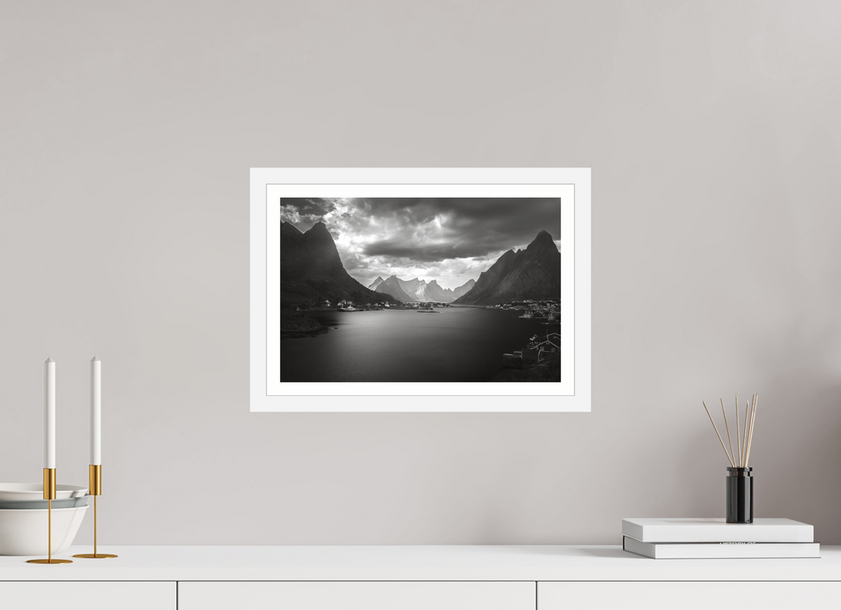 15 x 10″, S+M White Frame + Border A REASONABLE PLACE TO SETTLE