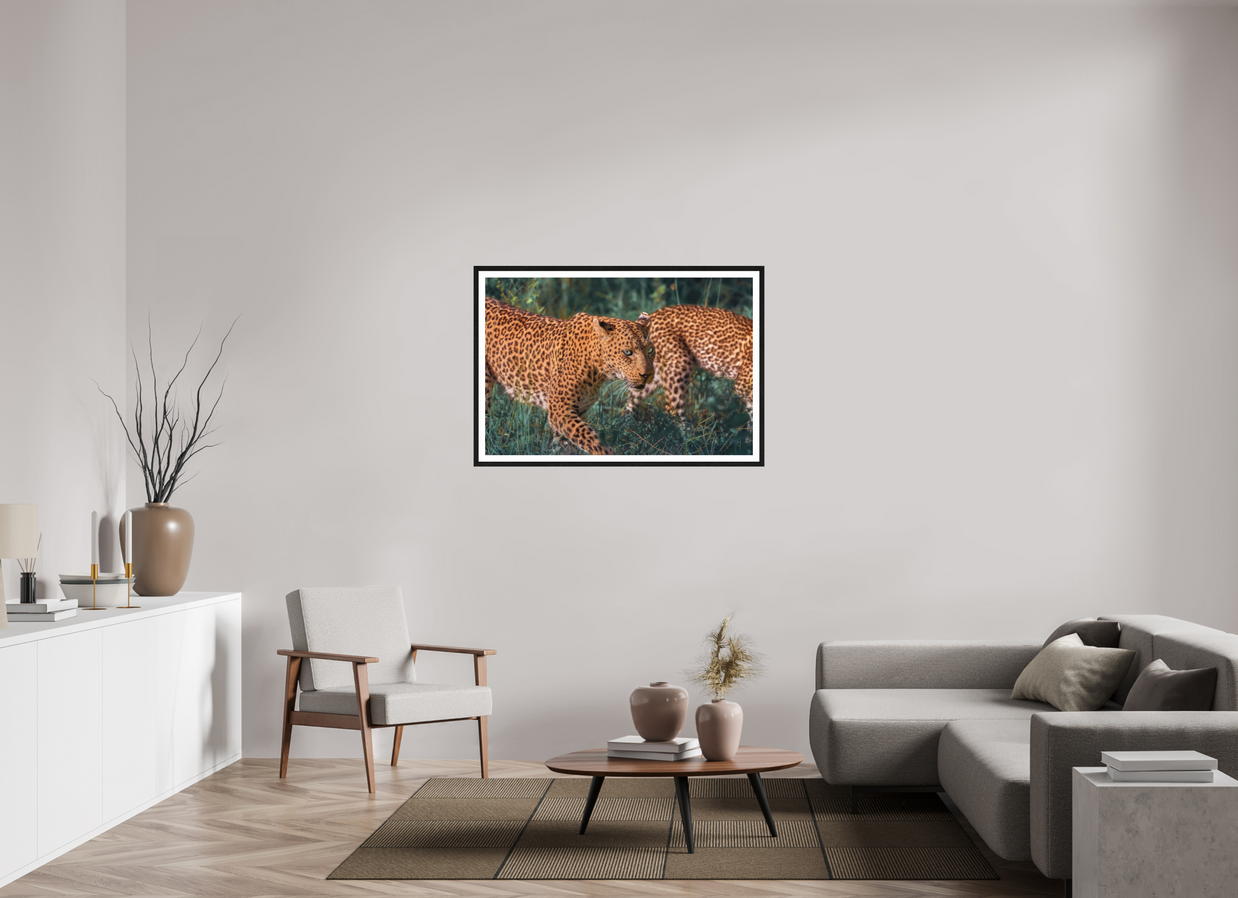 45 x 30″, L+XL Black Frame + Border UNTAMED OPULENCE