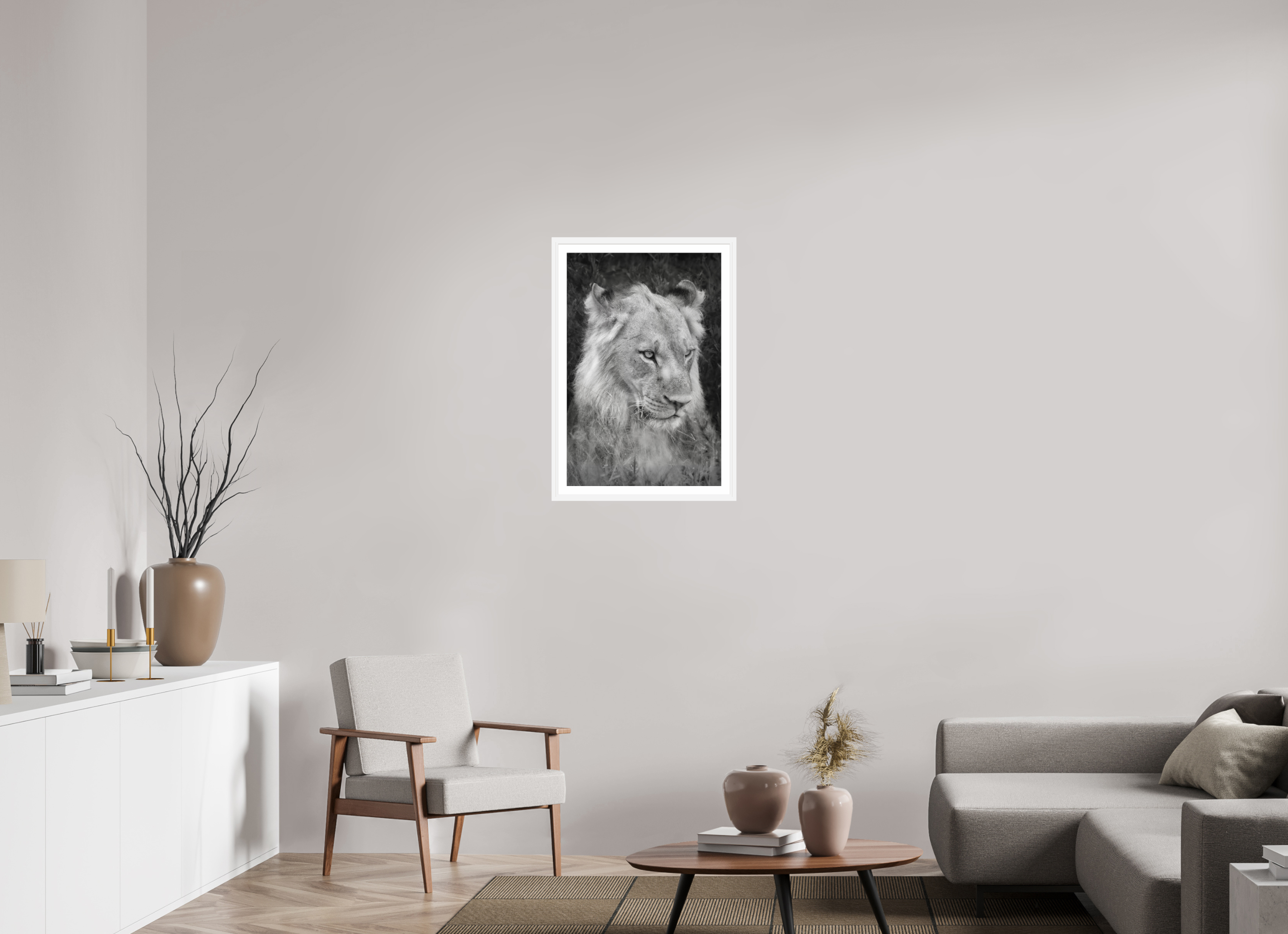 20 x 30″, L+XL White Frame + border HEAVY WILL BE THE CROWN