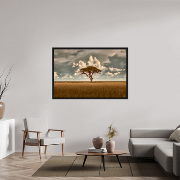 60 x 40″, Exhibition Black Floater Frame STRUCTURED CHAOS