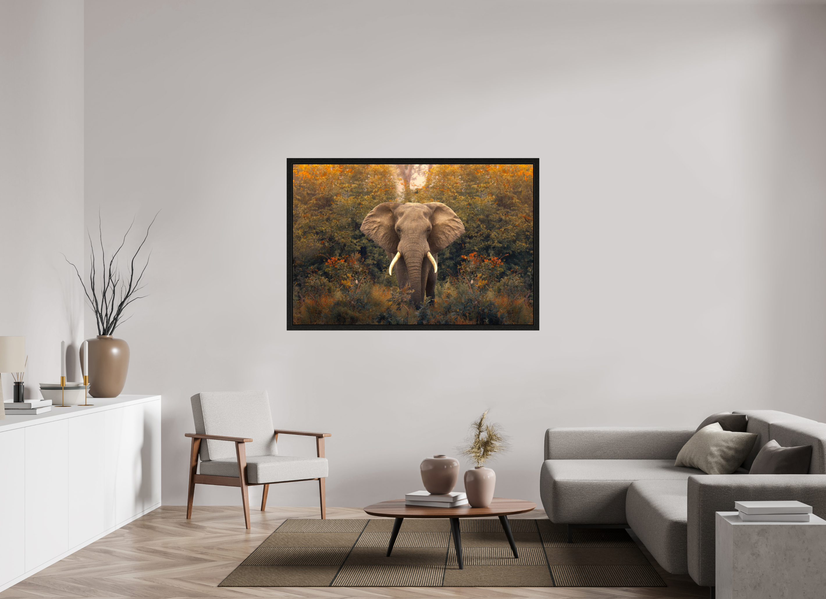60 x 40″, Exhibition Black Floater Frame REVELATION