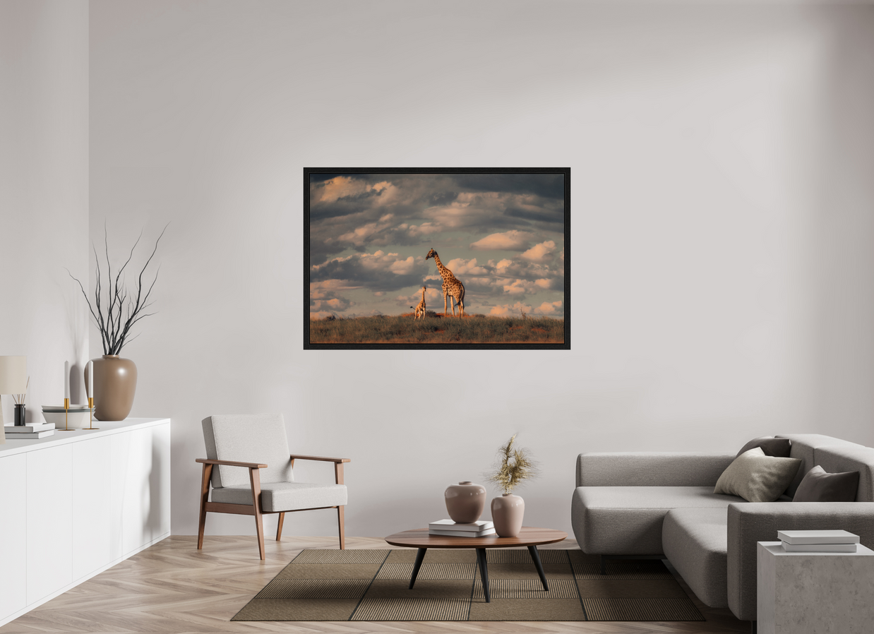 60 x 40″, Exhibition Black Floater Frame LINEAGE