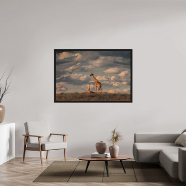 60 x 40″, Exhibition Black Floater Frame LINEAGE