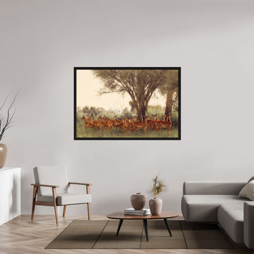 60 x 40″, Exhibition Black Floater Frame THE FIELD FEELS