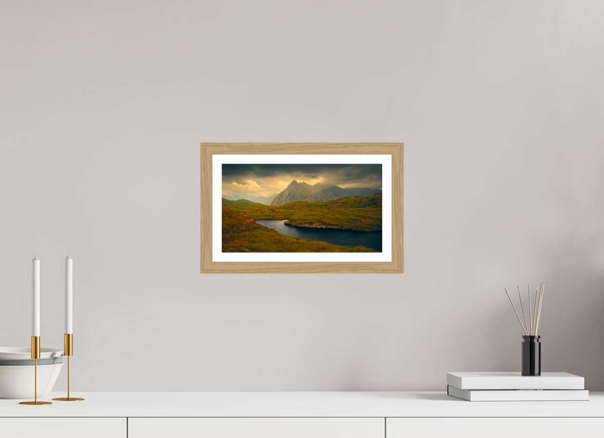 12 x 6.8″, S+M Oak Frame + Border COME THIS WAY