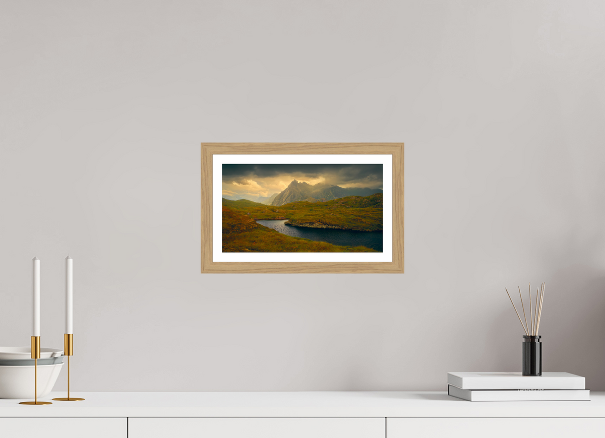 12 x 6.8″, S+M Oak Frame + Border COME THIS WAY