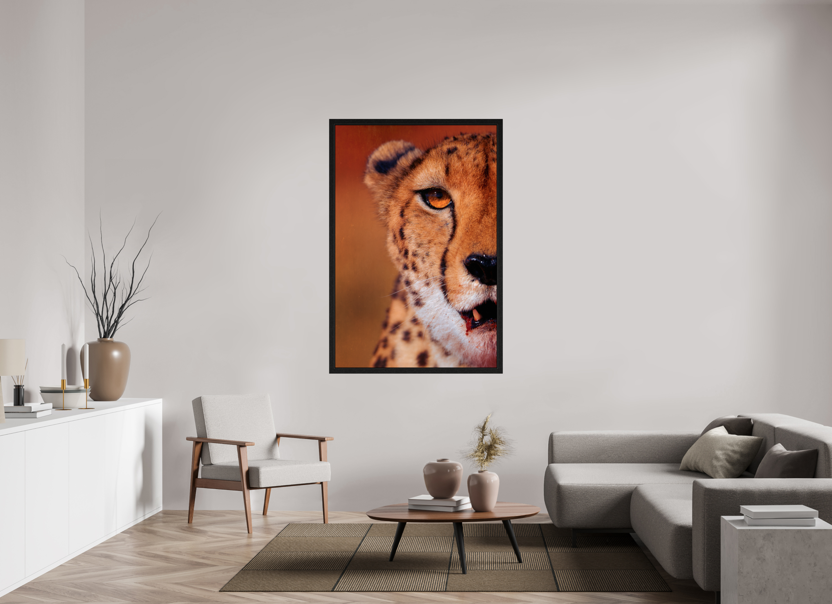 40 x 60″, Exhibition Black Floater Frame AS IT IS