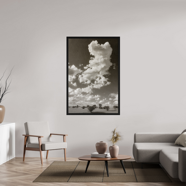 40 x 60″, Exhibition Black Floater Frame SKY THOUGHTS