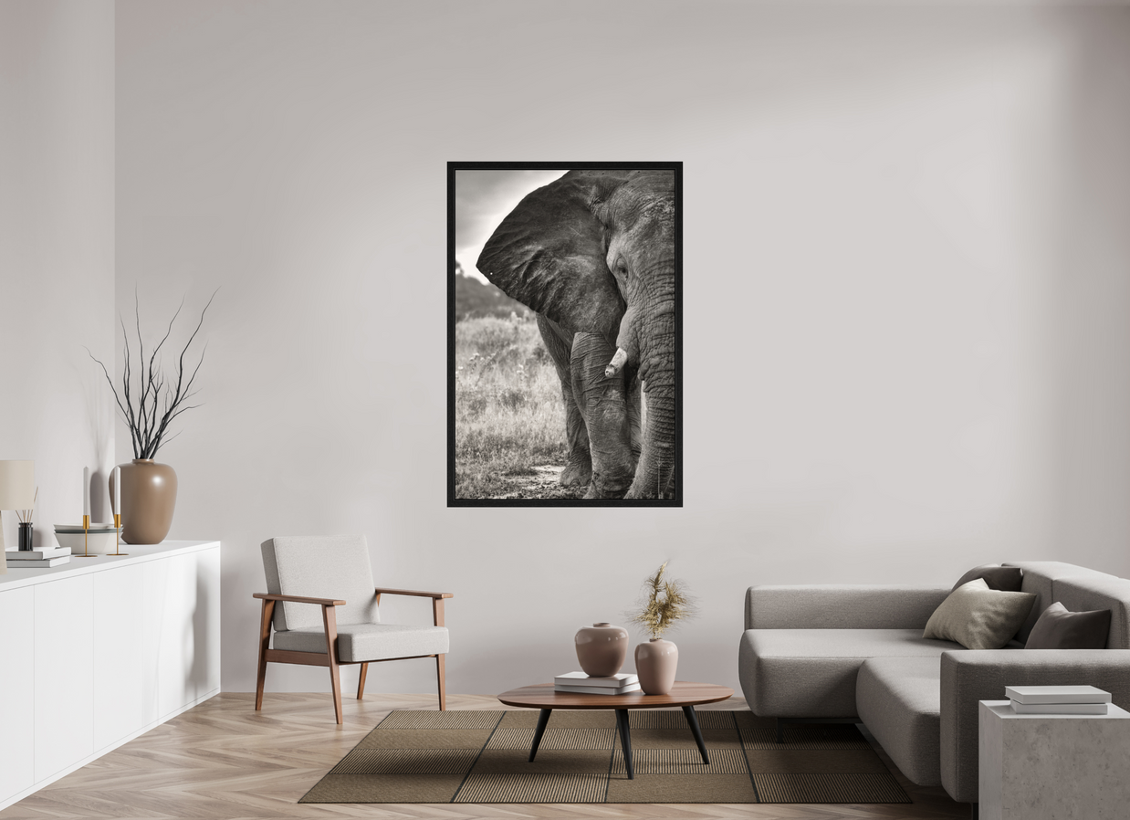 40 x 60″, Collector Black Floater Frame BURDEN OF A TITAN