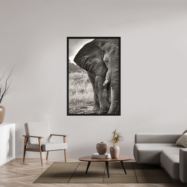 40 x 60″, Collector Black Floater Frame BURDEN OF A TITAN