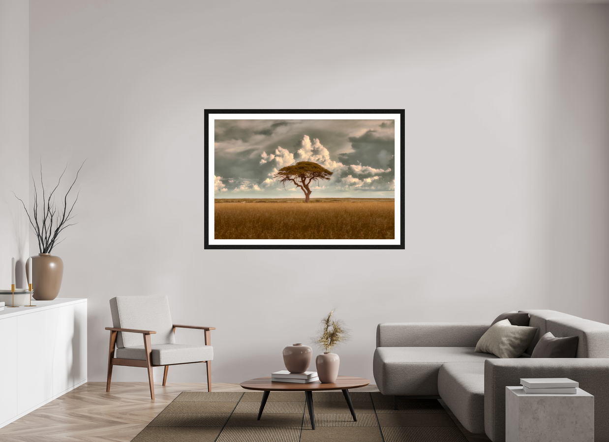 60 x 40″, Exhibition Black Frame + Border STRUCTURED CHAOS