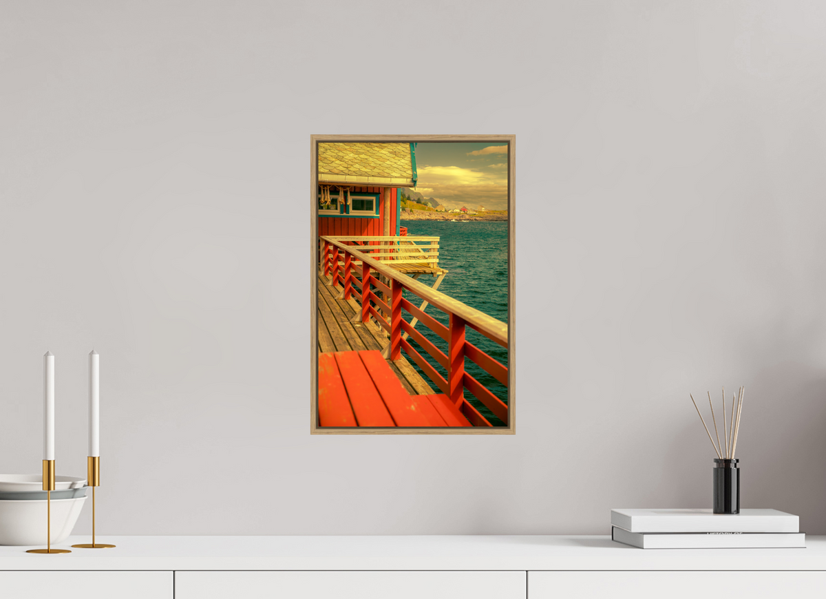 10 x 15″, S+M Oak Floater Frame GONE FISHING