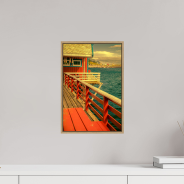 10 x 15″, S+M Oak Floater Frame GONE FISHING