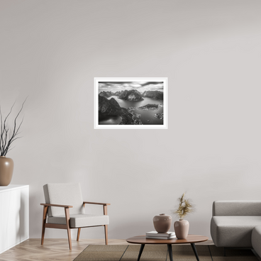 30 x 20″, L+XL White Frame + Border THE LONG WAY DOWN