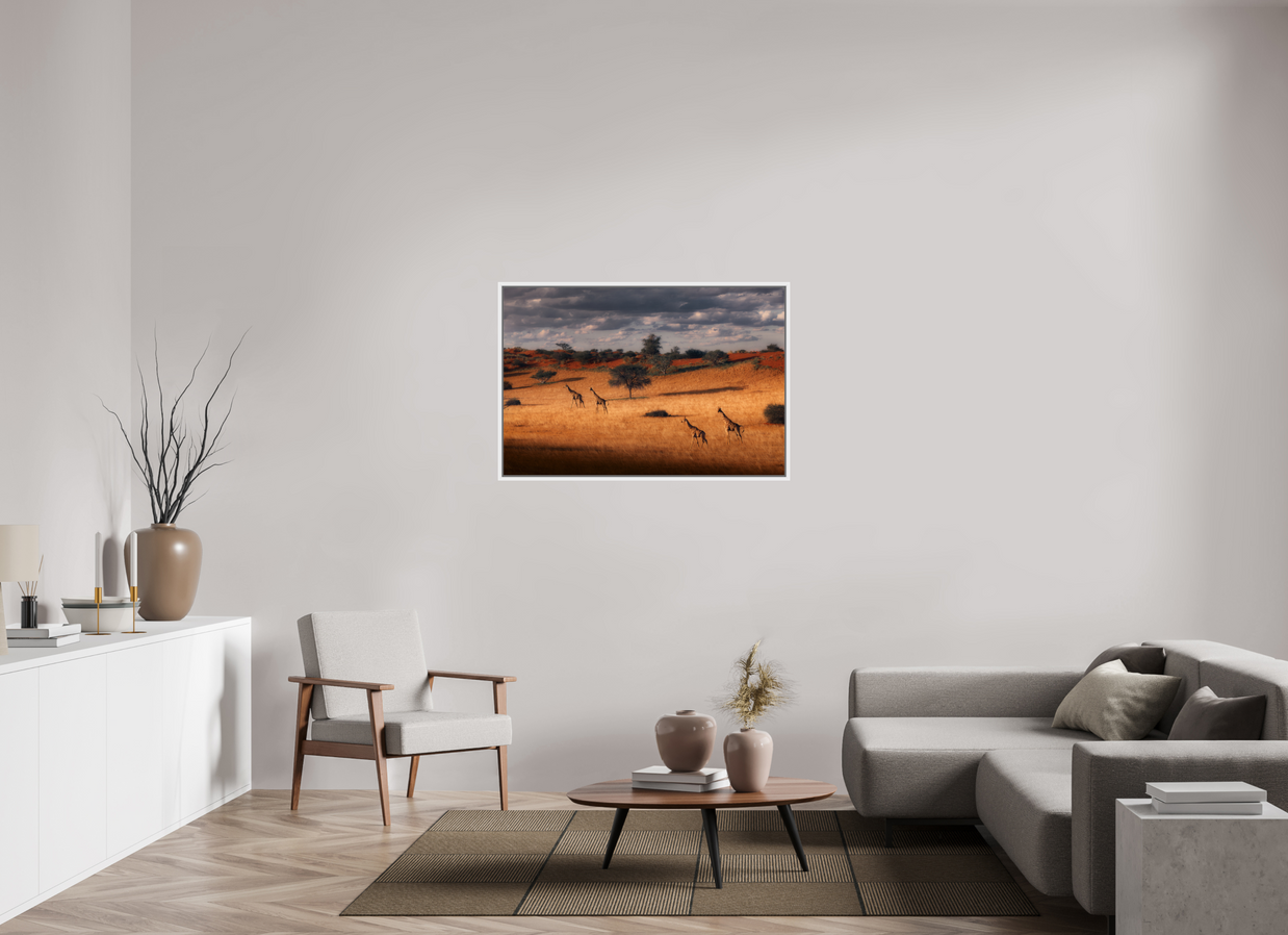 45 x 30″, L+XL White Floater Frame Symphony of Silence