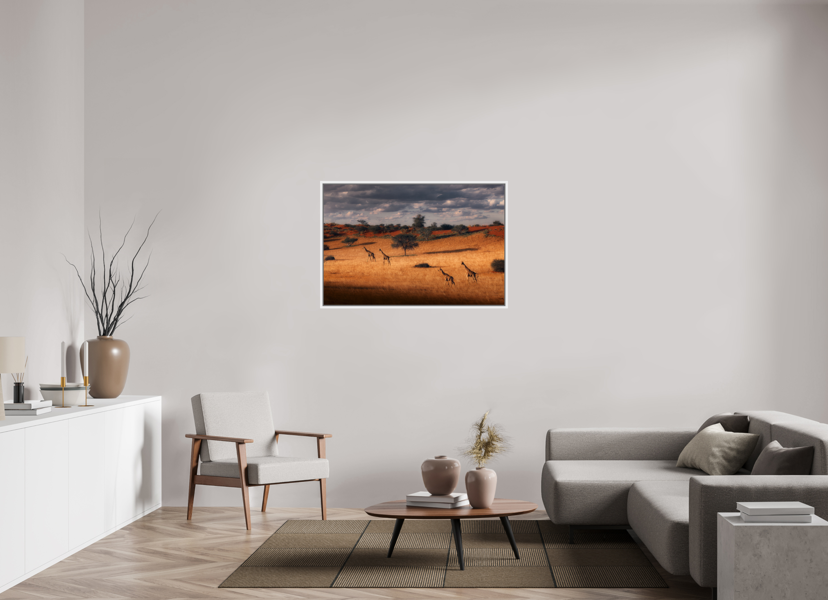 45 x 30″, L+XL White Floater Frame Symphony of Silence