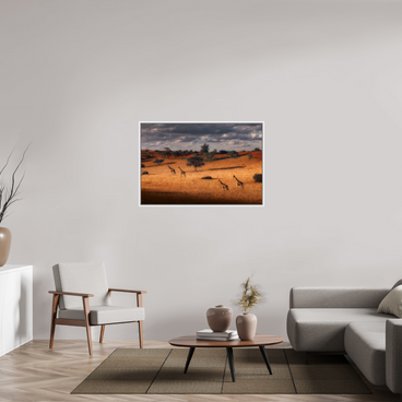 45 x 30″, L+XL White Floater Frame Symphony of Silence
