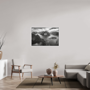 45 x 30″, L+XL White Floater Frame THE LONG WAY DOWN