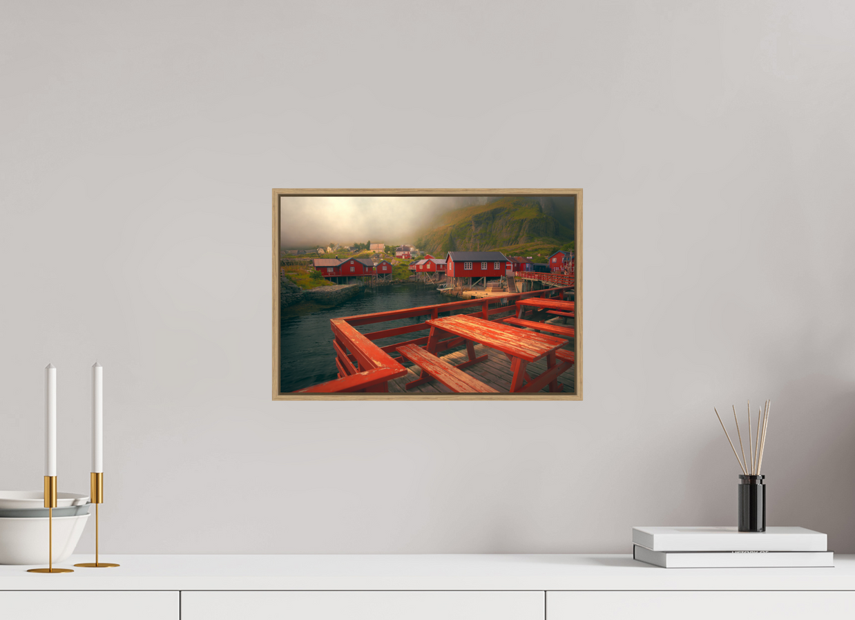 15 x 10″, S+M Oak Floater Frame TABLE FOR TWO