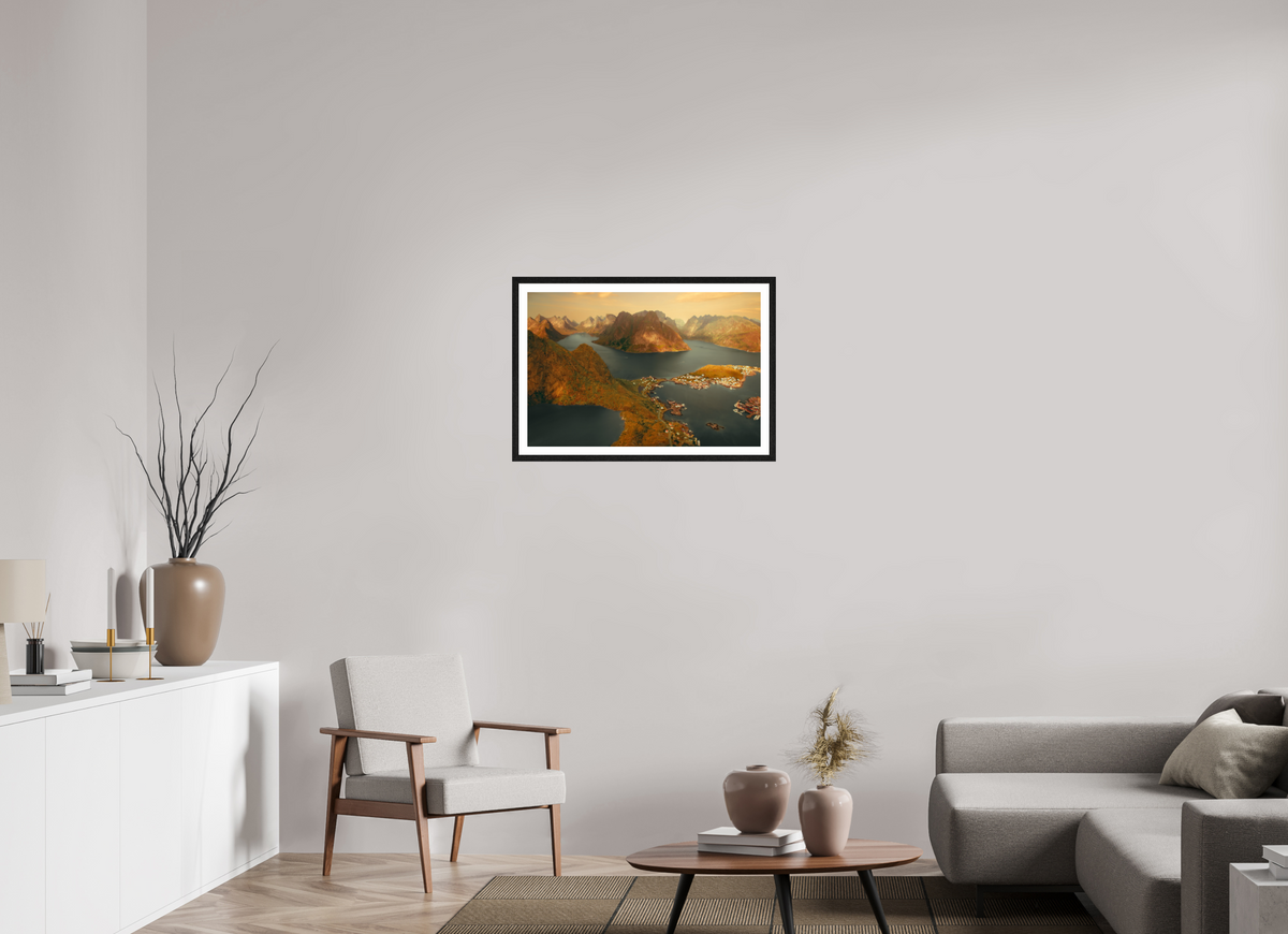 30 x 20″, L+XL Black Frame + Border VIEW FROM THE GODS