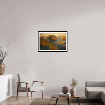30 x 20″, L+XL Black Frame + Border VIEW FROM THE GODS