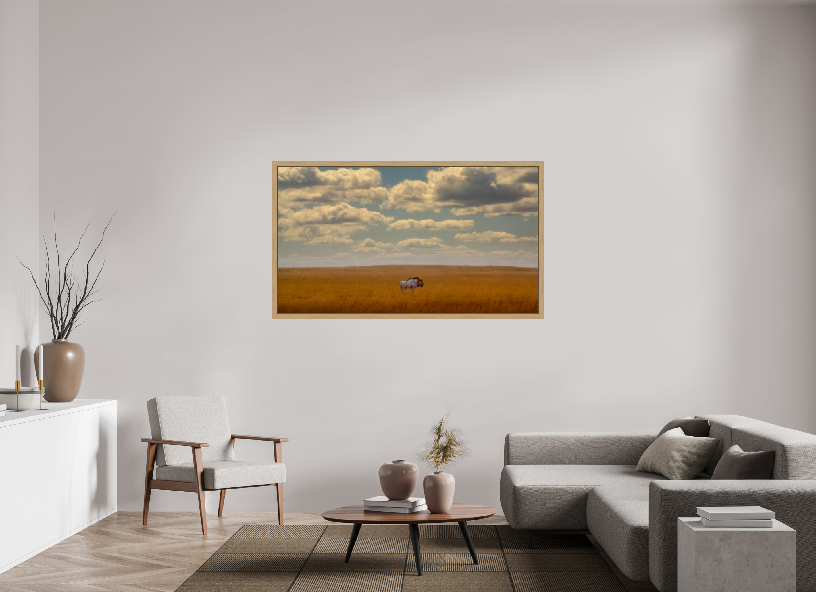 64 x 36″, Exhibition Oak Floater Frame FREEDOM OF EXPOSURE