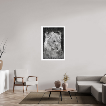 30 x 45″, L+XL White Frame + border HEAVY WILL BE THE CROWN