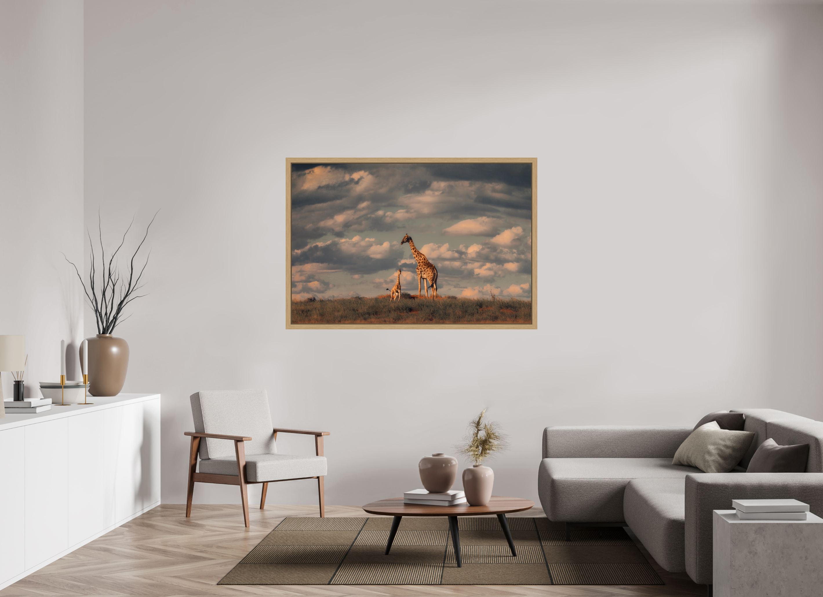 60 x 40″, Exhibition Oak Floater Frame LINEAGE