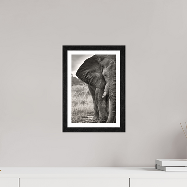 8 x 12″, S+M Black Frame + border BURDEN OF A TITAN