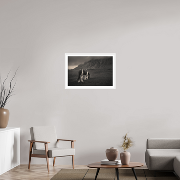 30 x 20″, L+XL White Frame + Border Unbothered