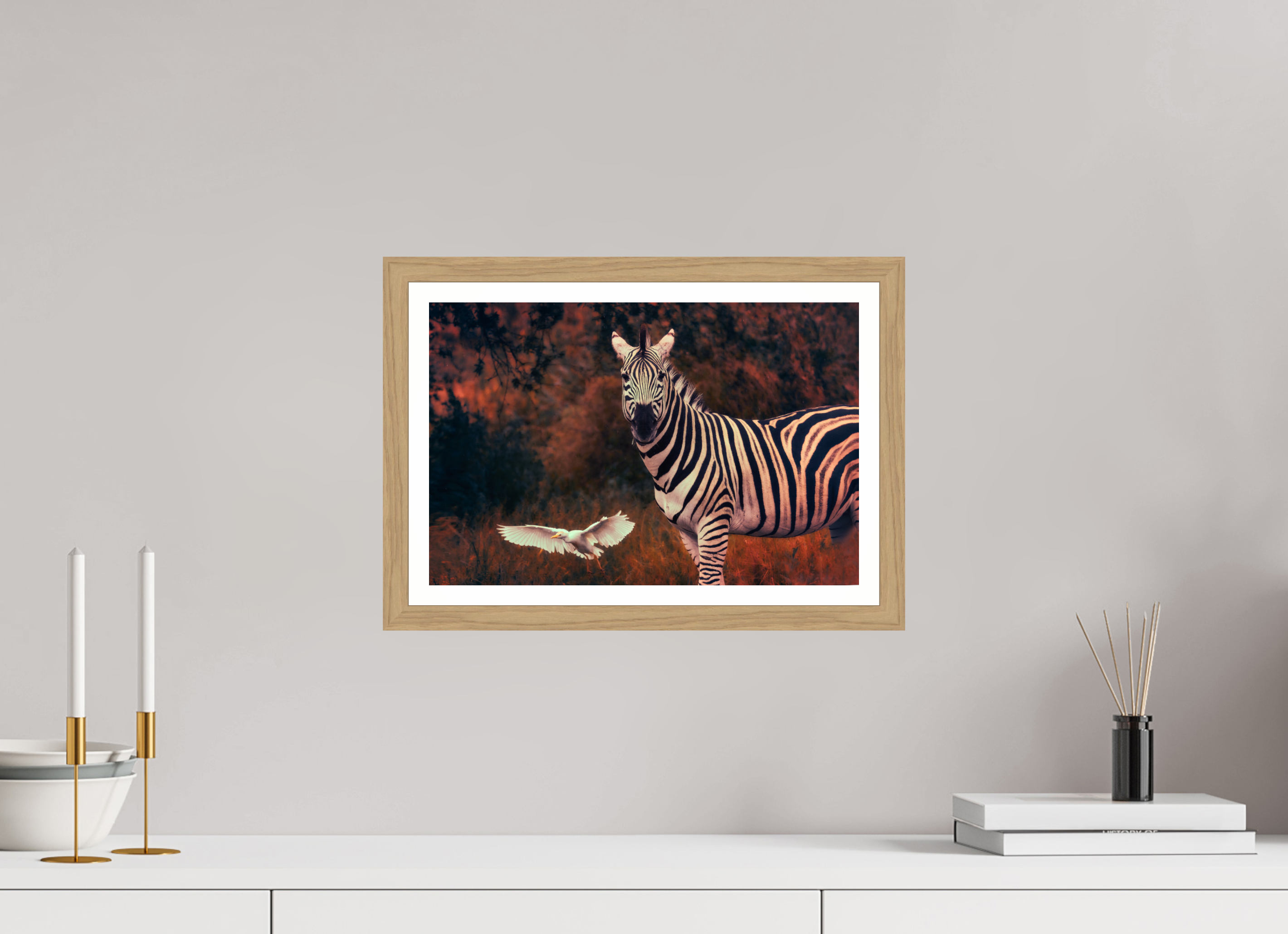 15 x 10″, S+M Oak Frame + Border PASSING THROUGH