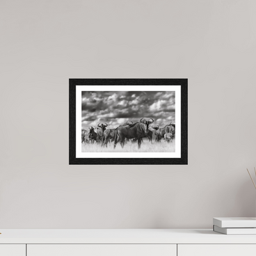 12 x 8″, S+M Black Frame + border MYSELF IN THE MANY