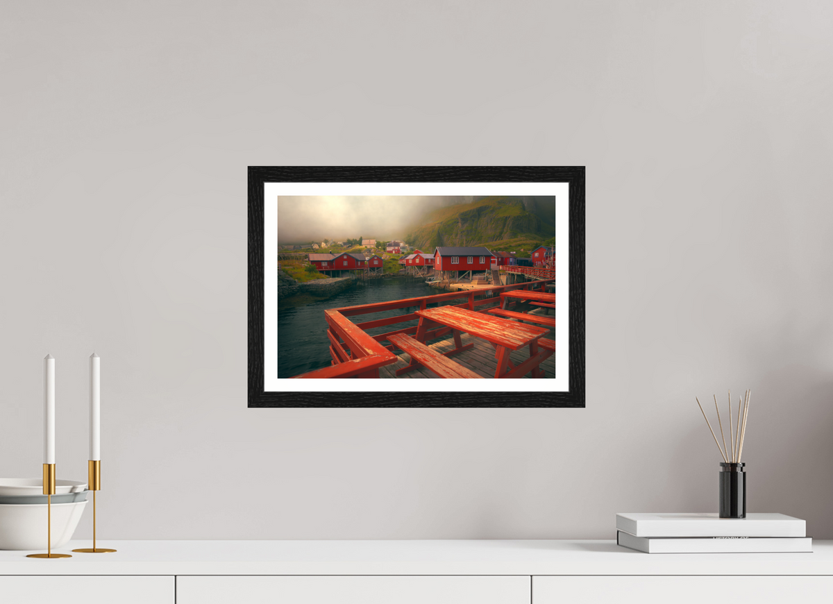 15 x 10″, S+M Black Frame + border TABLE FOR TWO