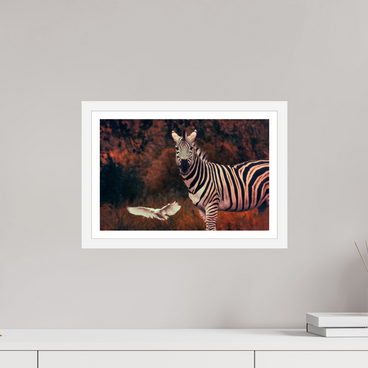 15 x 10″, S+M White Frame + Border PASSING THROUGH