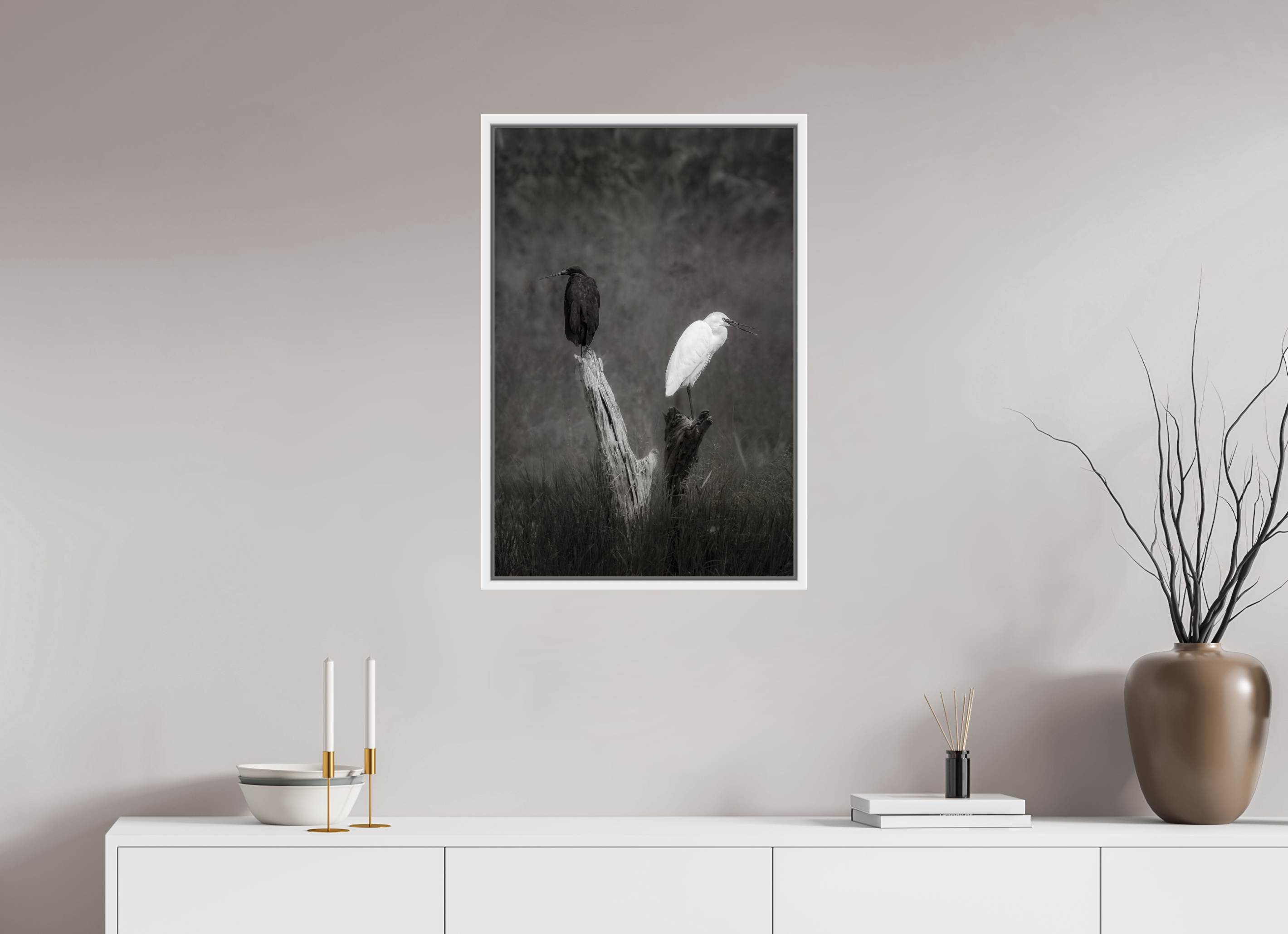 20 x 30″, L+XL White Floater Frame TWO TRUTHS