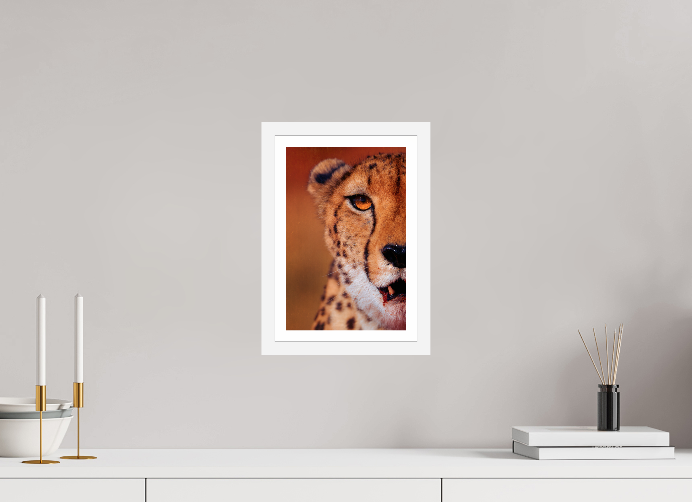 8 x 12″, S+M White Frame + Border AS IT IS