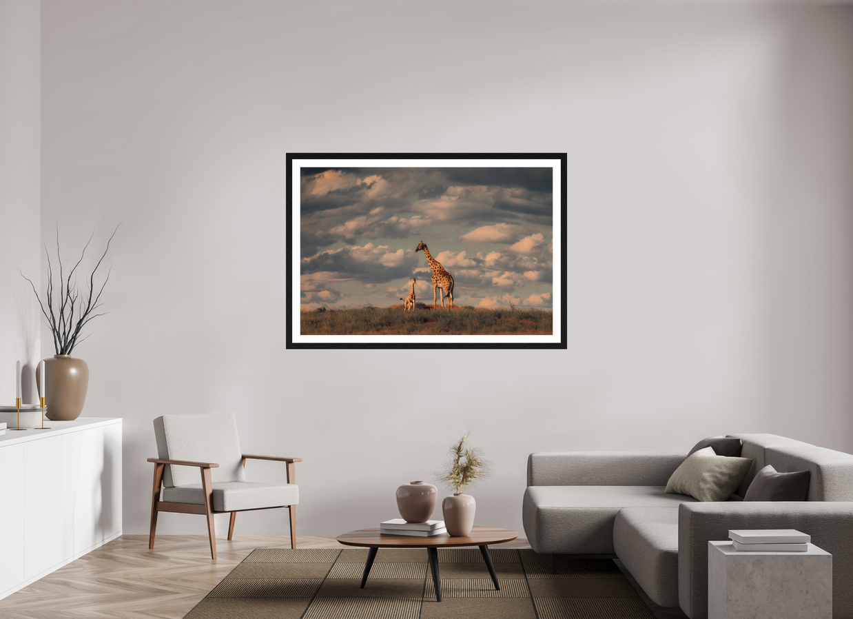 60 x 40″, Exhibition Black Frame + Border LINEAGE