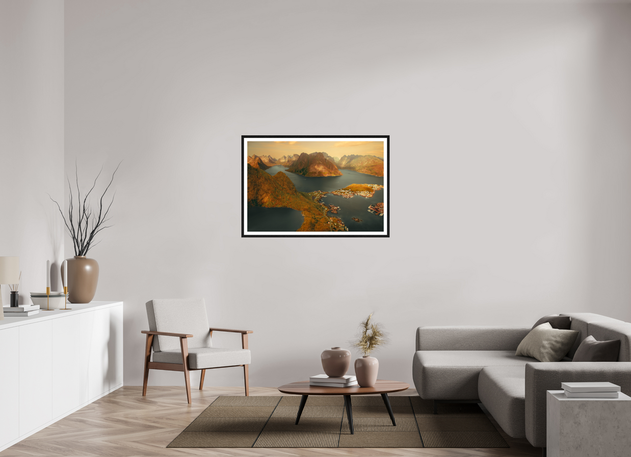 45 x 30″, L+XL Black Frame + Border VIEW FROM THE GODS