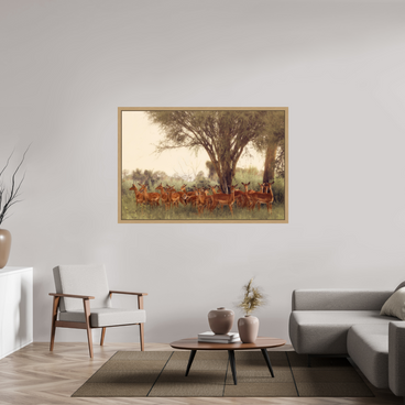 60 x 40″, Exhibition Oak Floater Frame THE FIELD FEELS