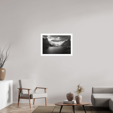 30 x 20″, L+XL White Frame + Border A REASONABLE PLACE TO SETTLE