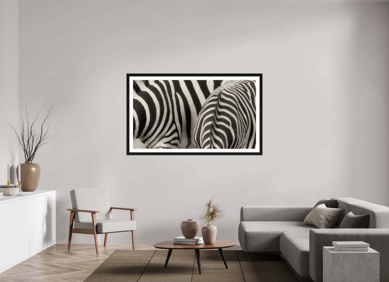 64 x 36″, Exhibition Black Frame + Border NOT THE SAME