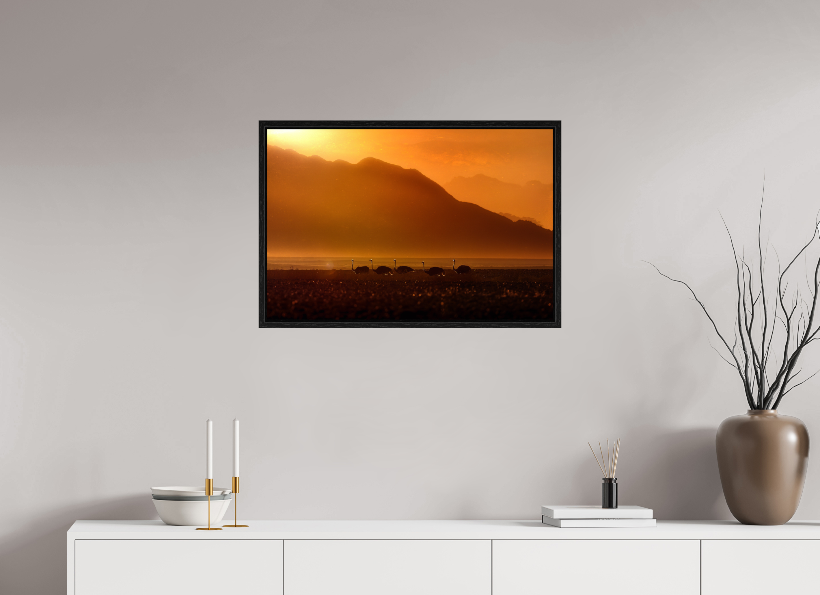 30 x 20″, M L black Floater Procession of Light