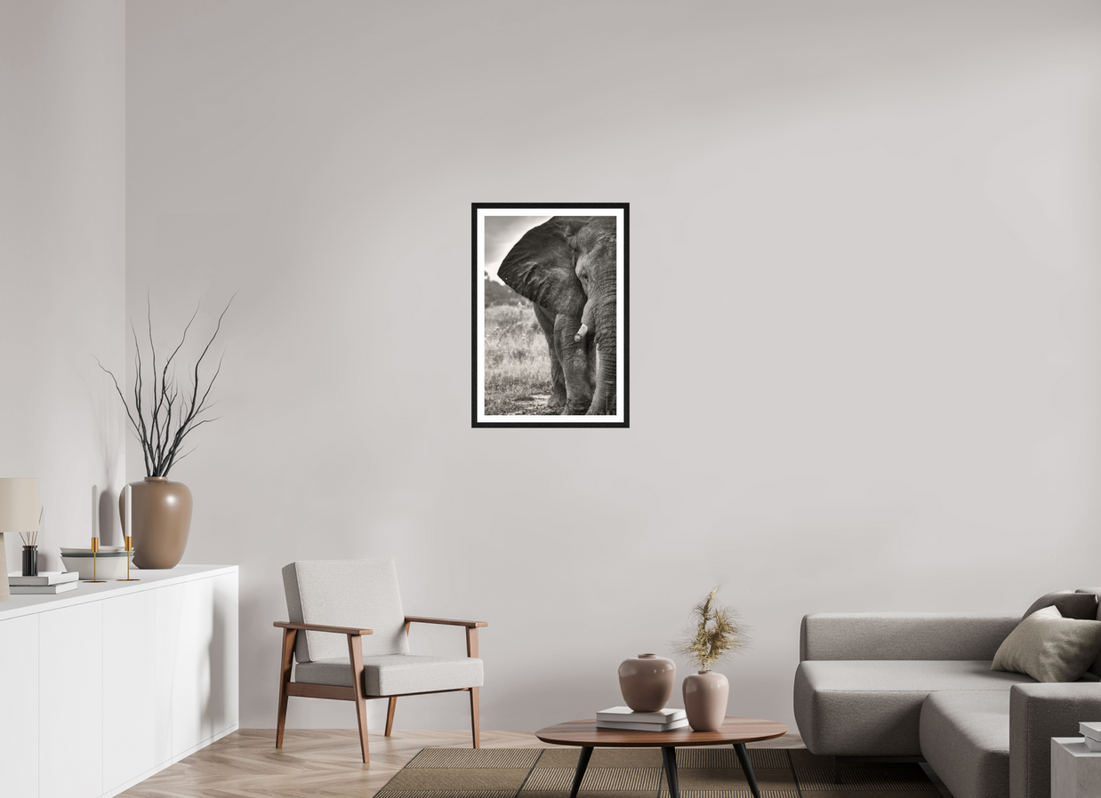 20 x 30″, L+XL Black Frame + Border BURDEN OF A TITAN
