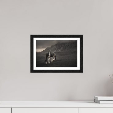 12 x 8″, S+M Black Frame + border Unbothered