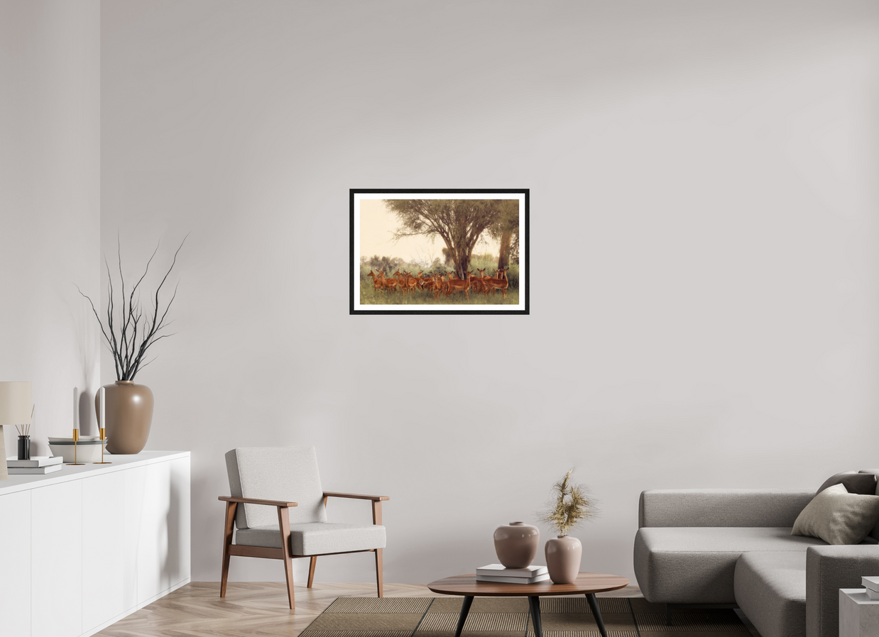30 x 20″, L+XL Black Frame + Border THE FIELD FEELS