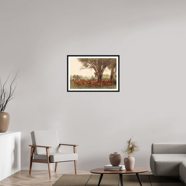 30 x 20″, L+XL Black Frame + Border THE FIELD FEELS