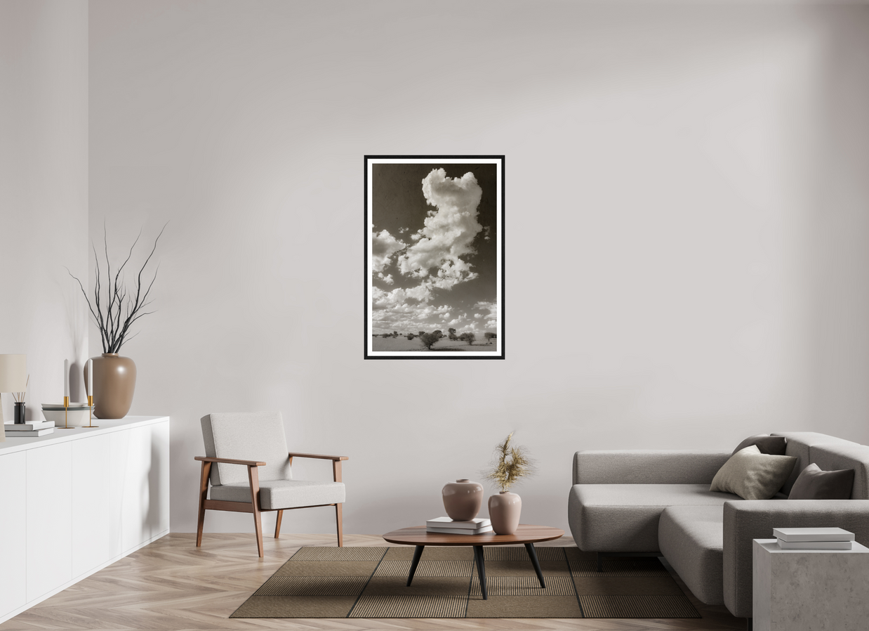 30 x 45″, L+XL Black Frame + Border SKY THOUGHTS