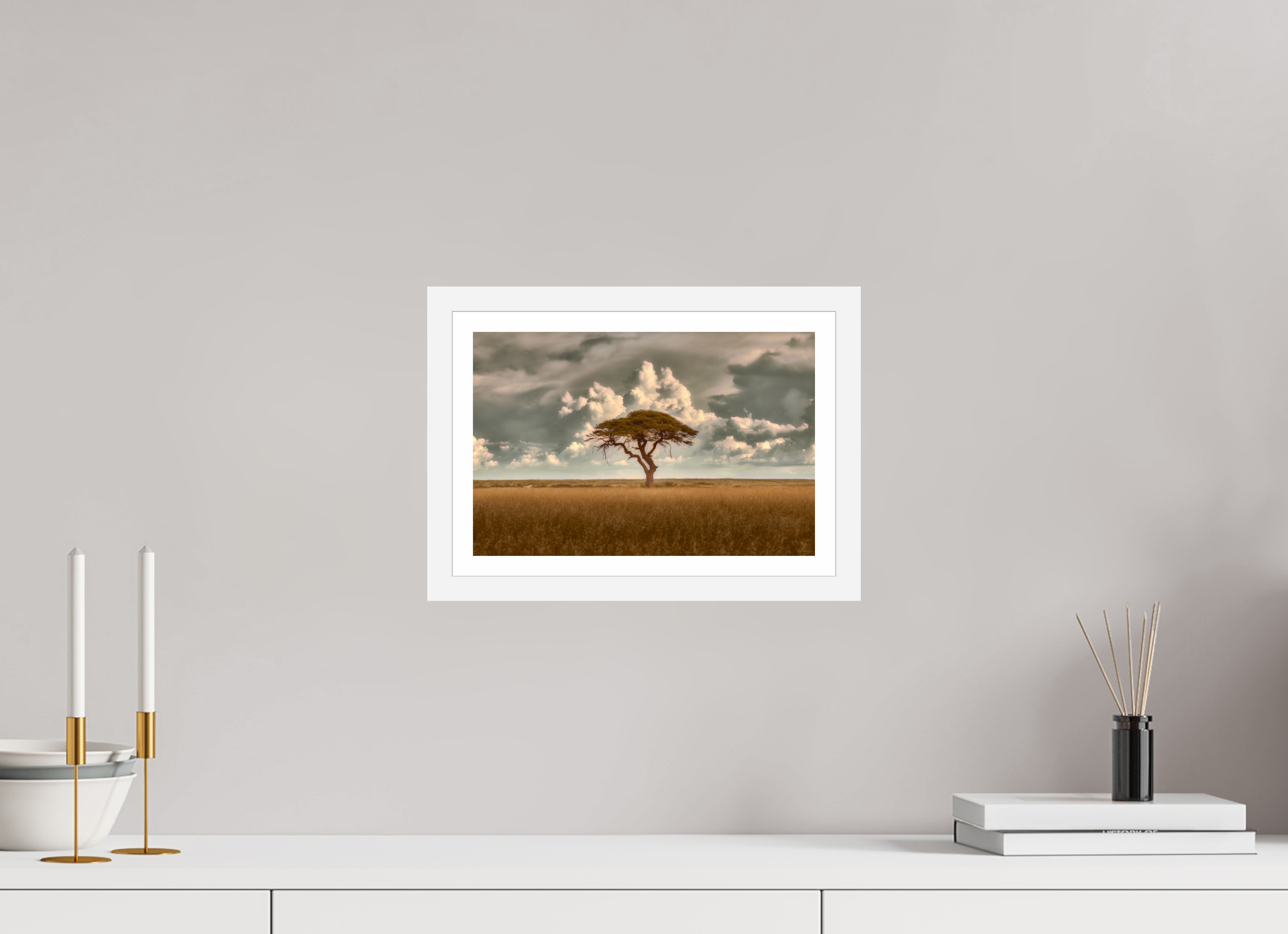 12 x 8″, S+M White Frame + Border STRUCTURED CHAOS